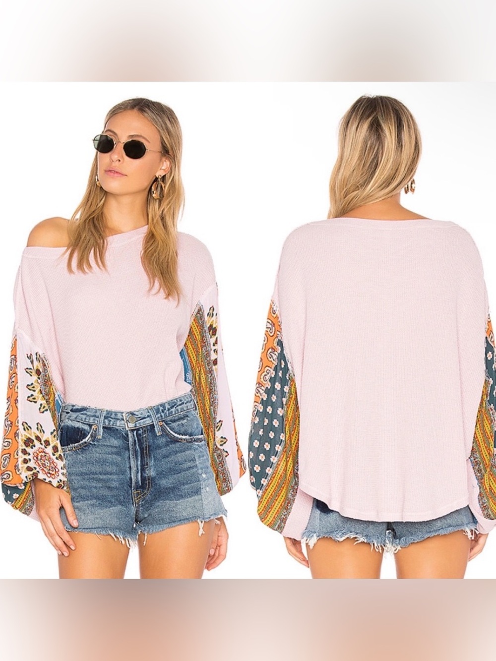Free People Blossom Thermal Sweater in Lilac